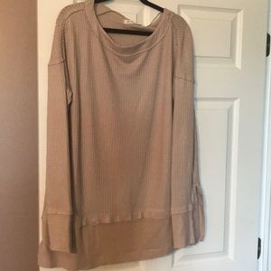 Free People waffle knit shirt tunic